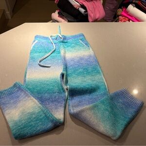 Frankie's Bikinis Blue and Green Gradient Knit Joggers